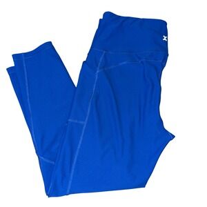 Xersion Womens Quick Dry 7/8 Ankle Legging Size Large Royal Blue activewear